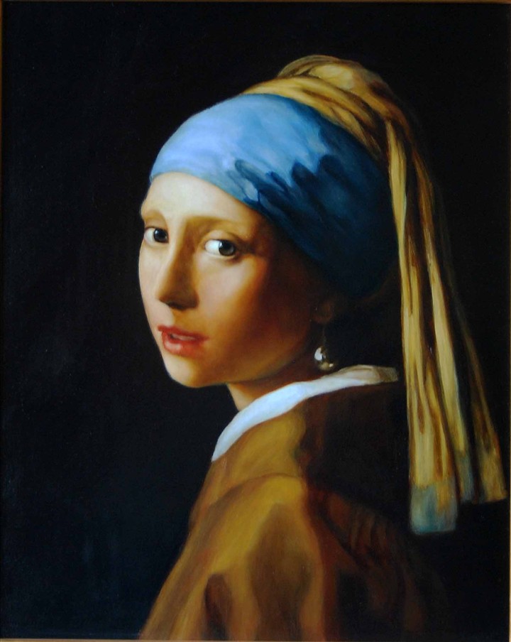 vermeer临摹（油画）
