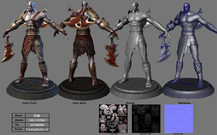 Kratos角色技术图