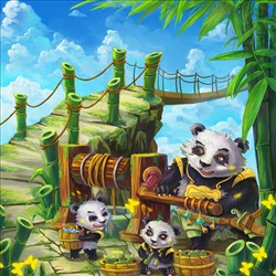 洗竹笋的熊猫
