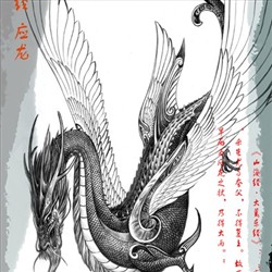 中国传统奇幻造型设计 龙图腾 山海经 应龙