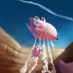 飞翔的奶猪