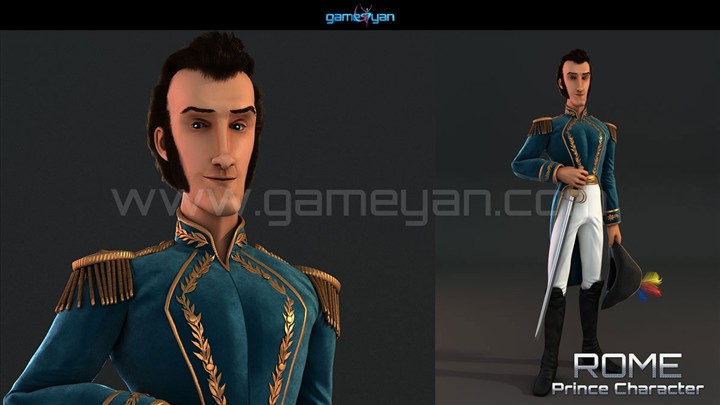 3D Prince Game Character Modeling and Animation - GameYan