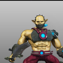 Gurak Warrior Creature Character Modeling