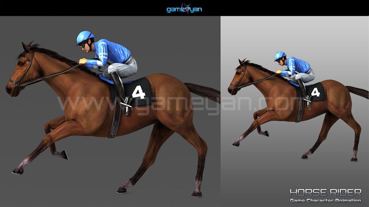 3D Horse Rider Character Animation