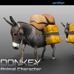 3D Donkey Animal Character Animation