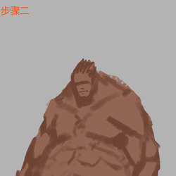 原画丨漫画丨绘画丨男人体系列-猿形胖子