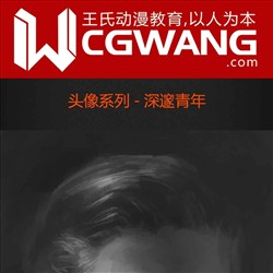 原画、插画、漫画、头像、深邃青年、CGWANG王氏教育集团、旺旺哒教程系列