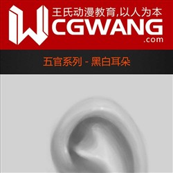原画、插画、漫画、五官、黑白耳朵、CGWANG王氏教育集团、旺旺哒教程系列