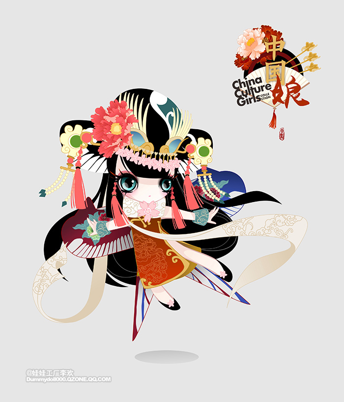 中国娘中华传统风物拟人之纸鸢娘