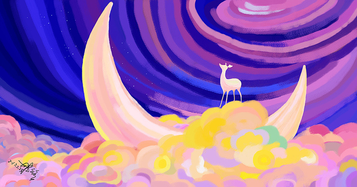 月亮上行走（鹿）