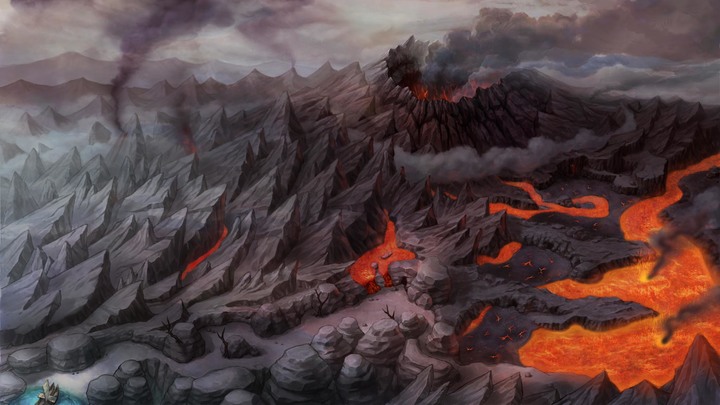 魔物獵人場景設定-火山