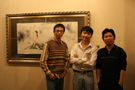 从左侧起：江南(九州创始人之一),张旺,袁征(yoohoo,leewiART创始人之一) 