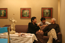 从左侧起：袁征(yoohoo,leewiART创始人之一) ，张旺，南开大学著名学者宁宗一教授